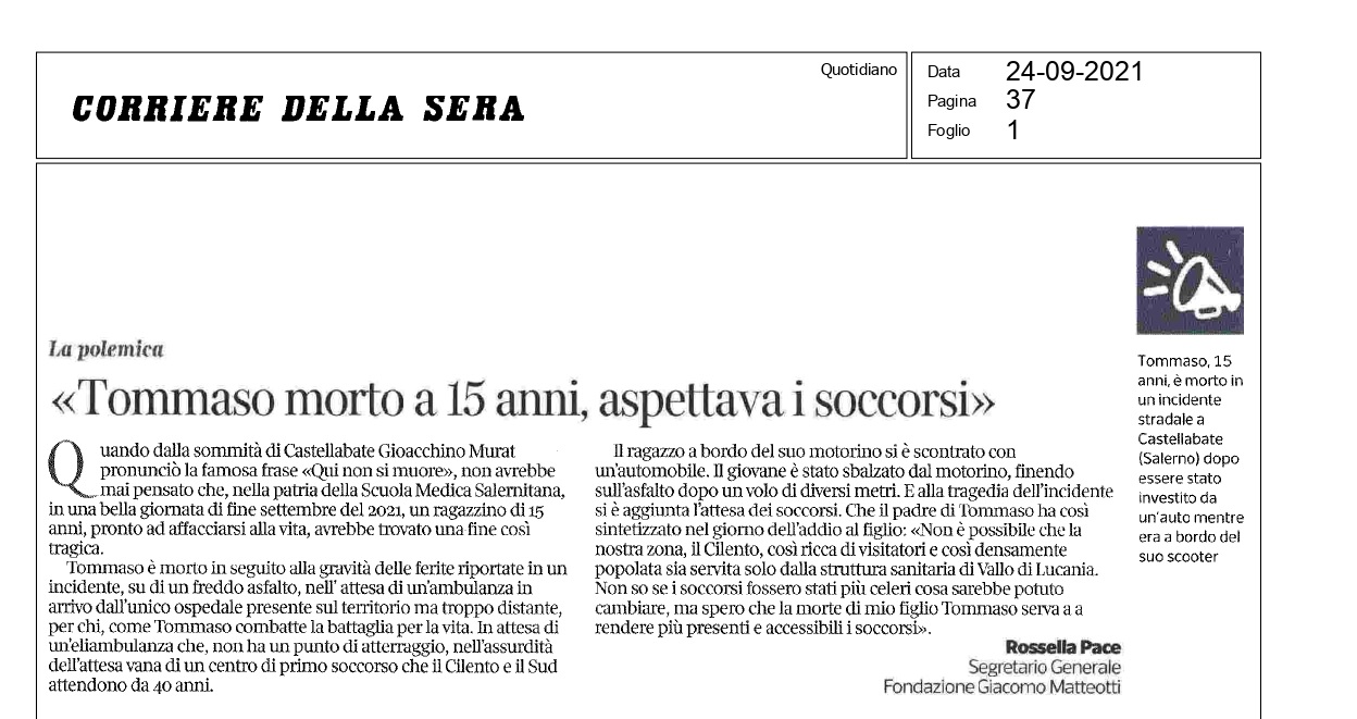 Non si può morire così