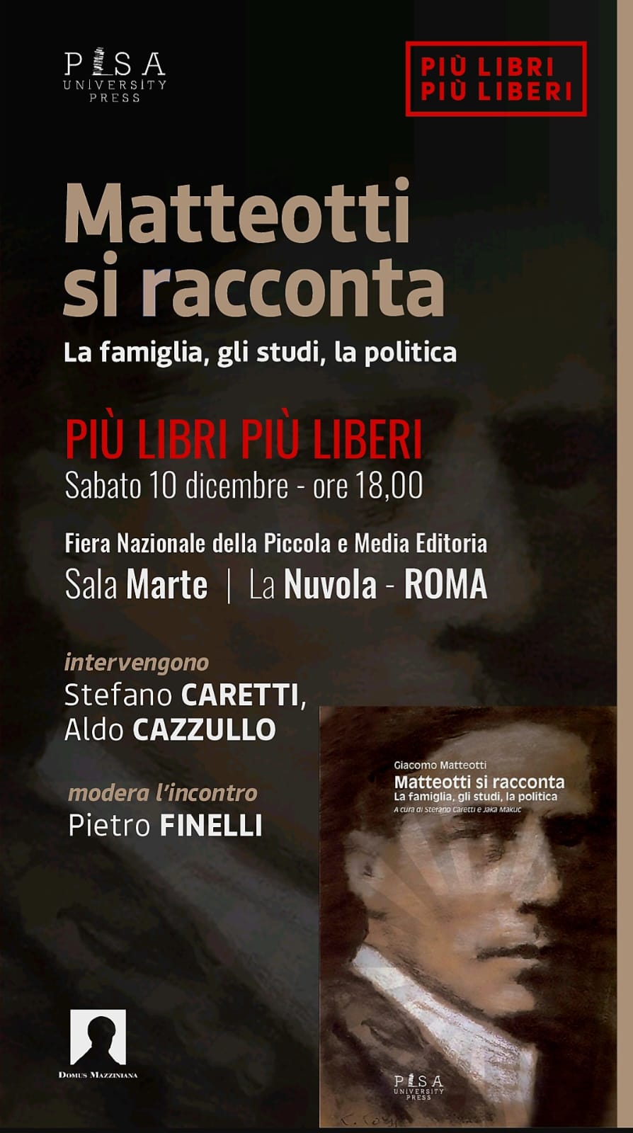 “MATTEOTTI SI RACCONTA” A PIÙ LIBRI PIÙ LIBERI