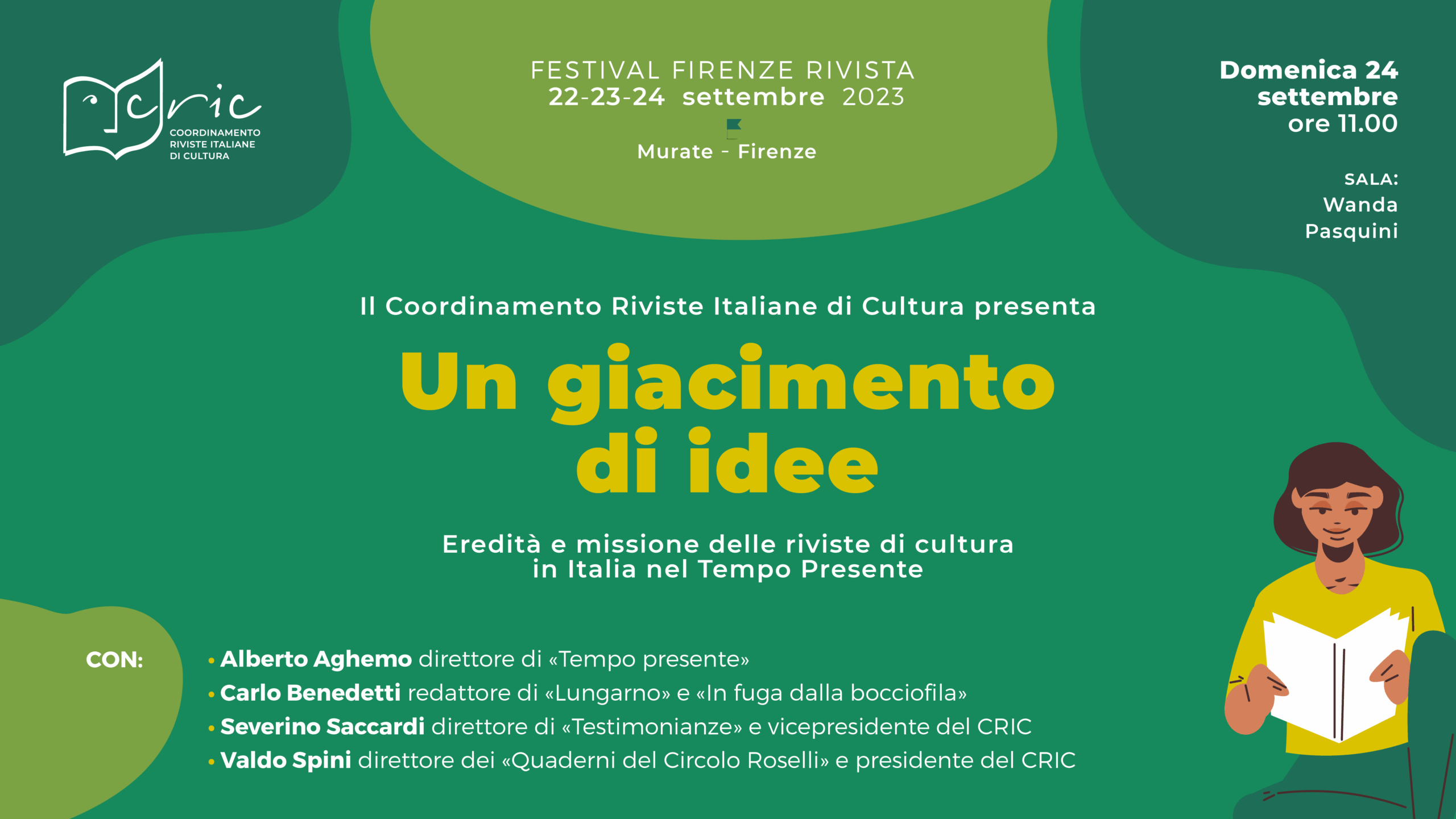 “TEMPO PRESENTE” CON IL CRIC E LE RIVISTE DI CULTURA a “Firenze RiVista”, alle Murate dal 22 al 24 settembre 2023