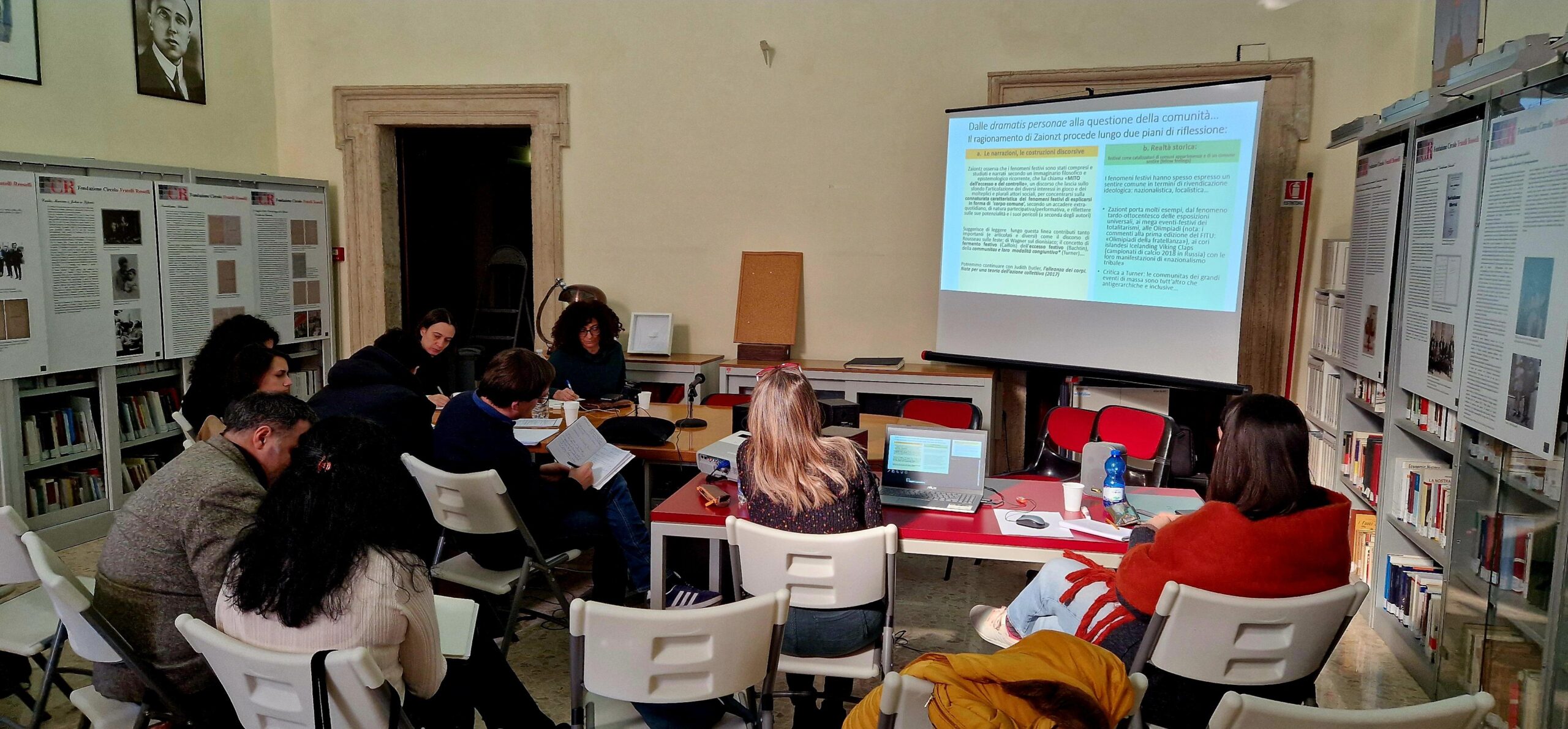 Seminario PRIN – THEATRE FESTIVAL BETWEEN LOCAL AND GLOBAL. THINKING THEATER AND PERFORMANCE IN ITALY FROM THE 1950s TO THE 1970s. Il seminario si è tenuto nelle giornate di mercoledì 31 gennaio e giovedì 1° Febbraio 2024 presso la sede della Fondazione Giacomo Matteotti in Via dell’Arco del Monte 99/a