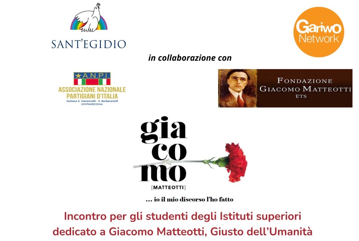 Lunedì 2 dicembre 2024 a Civitavecchia, alle 09:30, presso l’Aula Pucci del Comune in piazzale P. Guglielmotti n.7, si è tenuto un incontro per gli studenti superiori dedicato a GIACOMO MATTEOTTI, GIUSTO DELL’UMANITÀ