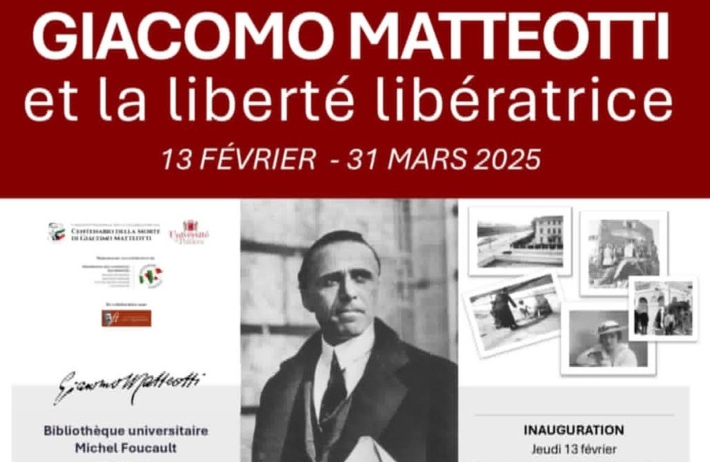 Giovedì 13 febbraio presso la biblioteca universitaria Michel Foucault dell’Università di Poitiers, in Francia, si inaugura con un convegno la versione francese nella Mostra allestita dal Comitato nazionale per le celebrazioni della morte di Giacomo Matteotti